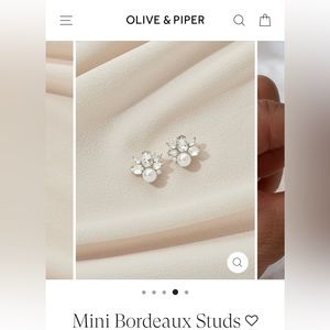 Olive + Piper Mini Bordeaux Studs